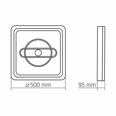 LED світильник функціональний Videx DECORA 56W квадратний (VL-CLD-995-CF)
