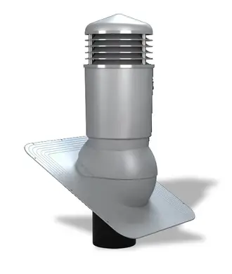 Вентиляційний вихід утеплений для бітумної черепиці Wirplast WiroVent STANDARD PLUS K81 Ø125/500 мм сірий