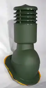 Вентиляционный выход Krono-Plast KPІО Ø150 для плоских крыш утепленный Зеленый