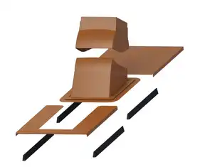 Прохідний елемент + окантовка VILPE PIPPU MODULAR цегляний