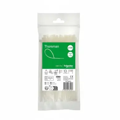 Хомут Schneider Electric 3,6х150 кабельный белый (100шт) 