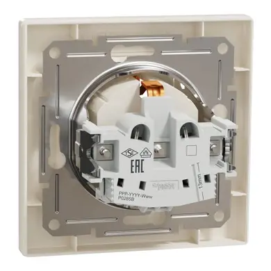 Розетка Schneider Electric 1-я З/К внутр. с крышкой "ASFORA" сл.к. (C1) 