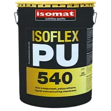 Полиуретановая жидкая мембрана для гидроизоляции под плитку Isomat ISOFLEX-PU 540 25 кг, черный