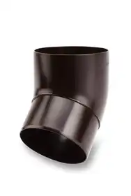 Колено Galeco PVC система 150/100 45° RAL 8019 Темно-коричневый