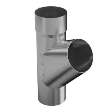 Тройник 60⁰ Galeco LUXOCYNK система 135/100 RAL 9023 Серебряный натуральный