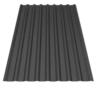 Профнастил Будсервис Т-18 Pladur wrinkle mat Thyssen krupp 0.50 mm RAL 9005 Черный