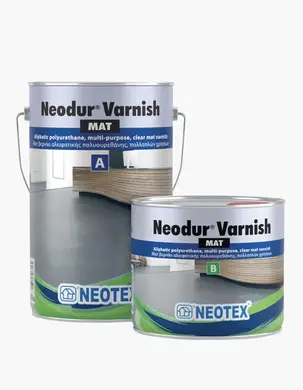 Поліуретановий матовий лак NEOTEX Neodur Varnish Mat Комплект (A+B) 15,6 кг прозорий