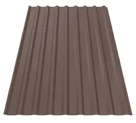 Профнастил Будсервис Т-18 стен. Pladur wrinkle mat Thyssen krupp 0.50 mm RAL 8017 Коричневый