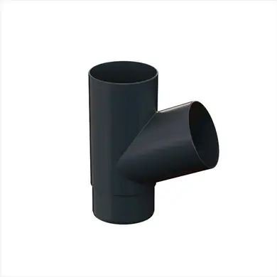 Тройник Galeco PVC система 110/80 67° RAL 7021 Графитовый