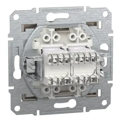 Розетка Schneider Electric комп. двойная RJ-45 внутр. "ASFORA" без рамки бронза (C2)