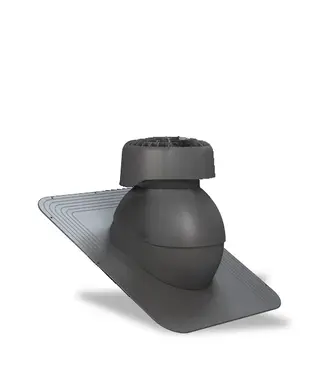Канализационный вентиляционный выход для битумной черепицы Wirplast WiroVent STANDART K82 Ø110/265 мм графит