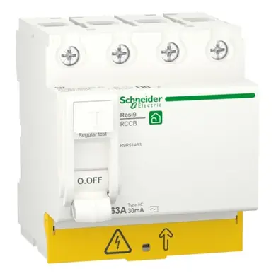Диференційний реле Schneider Electric 4-п. RESI9 63A  АС 30mA (C2)