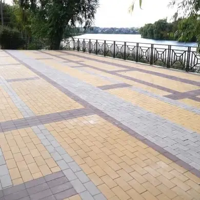 Тротуарна плитка Золотий Мандарин Цегла стандартна 60 б/ф Жовтий 200х100