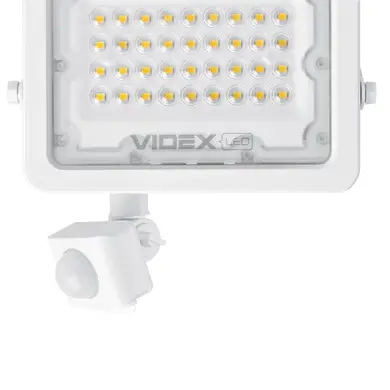 LED прожектор Videx F2e 30W с датчиком движения и освещенности 5000K (VL-F2e305W-S)