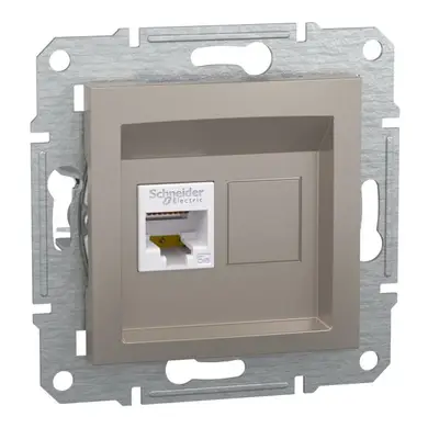 Розетка Schneider Electric комп. RJ-45 внутр. "ASFORA" без рамки бронза (C1) 