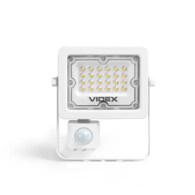 LED прожектор Videx F2e 20W с датчиком движения и освещенности 5000K (VL-F2e205W-S)
