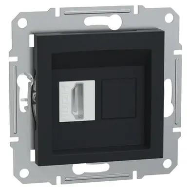 Разъем Schneider Electric HDMI без рамки антрацит 
