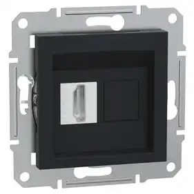 Роз'єм Schneider Electric HDMI без рамки антрацит 