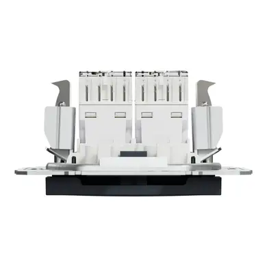 Розетка Schneider Electric комп. двойная RJ-45 внутр. "ASFORA" без рамки антрацит (C2) 