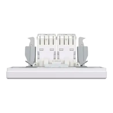 Розетка Schneider Electric комп. подвійна RJ-45 кат.6 UTP внутр. "ASFORA" бiла (C3) 