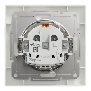 Розетка Schneider Electric 1-а З/К внутр. з кришкою "ASFORA" бiла (C1) 