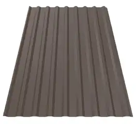 Профнастил Будсервис Т-18 стен. Pladur wrinkle mat Thyssen krupp 0.50 mm RAL 8019 Коричневый