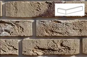 Угловые элементы Loft Brick Бельгийский кирпич 10 Бежево-желтый 222/100 x 71х15 мм