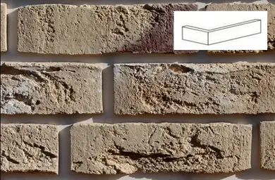 Кутові елементи Loft Brick Бельгійська цегла 10 Бежево-жовтий 222/100 x 71х15 мм