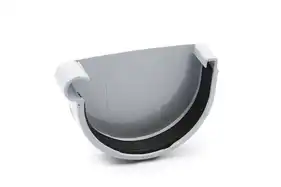 Заглушка ринви ліва RainWay система 130/100 RAL 7040 Сірий