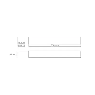 LED светильник линейный магистральный Videx BNL02 24W 0.6М 5000K 220V Black (VL-BNL02-24065B)