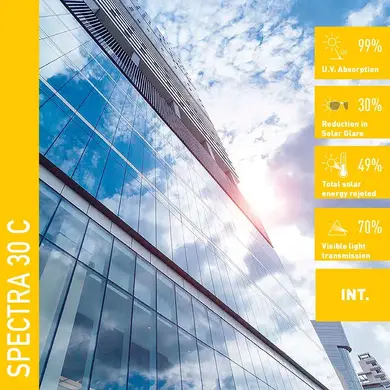 Сонцезахисна плівка Solar Screen Spectra 30 C (30.5 м/1.524 м/55 мкм)