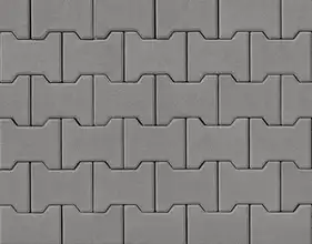 Тротуарная плитка Brukland Тавр 80 Серый 200х162 мм