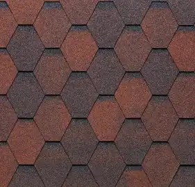 Бітумна черепиця Tegola Eco Roof Hexagonal Shaded Red
