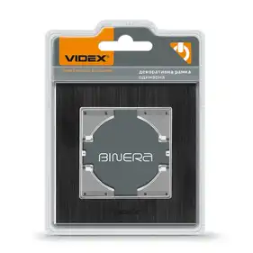 Рамка Videx Binera одинарная горизонтальная черный алюминий (VF-BNFRA1H-B)