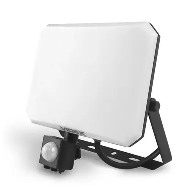 LED прожектор Videx F3 50W с датчиком движения 5000K 220V Black (VLE-F3-0505B-S)