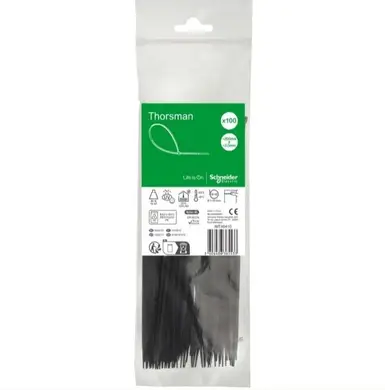 Хомут Schneider Electric 2,5х200 кабельный черный (100шт) 