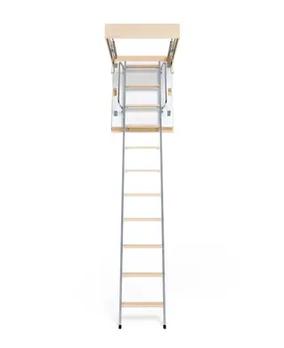 Чердачная лестница Bukwood Double Luxe Metal Mini 4-секционный Н265см 90х60 см