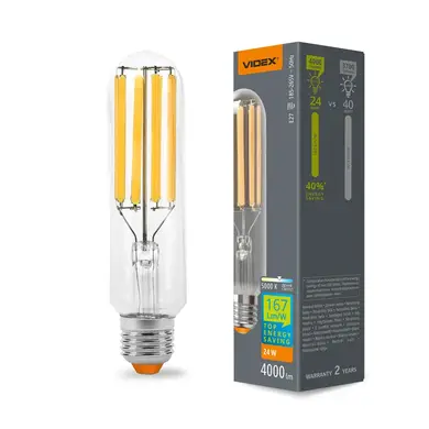 LED лампа Videx T38F 24W E27 5000K (VL-T38F-24275)
