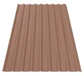 Профнастил Будсервіс Т-18 стін. Pladur wrinkle mat Thyssen krupp 0.50 mm RAL 8004 Теракота