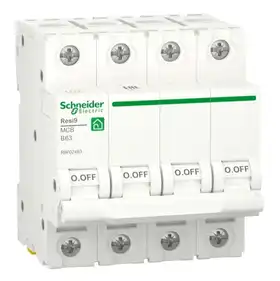 Автоматический выключатель Schneider Electric 4-п. RESI9 63A В (6kA) (C2)