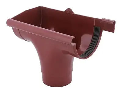 Воронка левая PROFIL система 90/75 RAL 3005 Красный