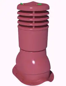 Вентиляційний вихід Krono-Plast KBNO Ø150 для металочерепиці  ізольований червоний