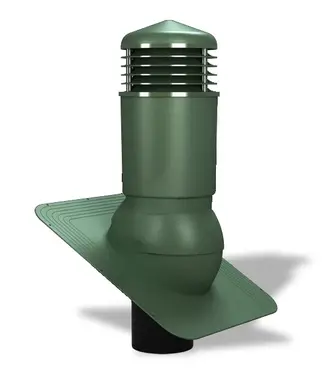 Вентиляційний вихід утеплений для бітумної черепиці Wirplast WiroVent STANDARD PLUS K81 Ø125/500 мм зелений