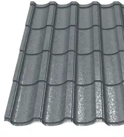 Металочерепиця Будсервіс "Модерн 15" Relief iceCrystal mat Thyssen krupp 0.50 mm RAL 7016 Графіт