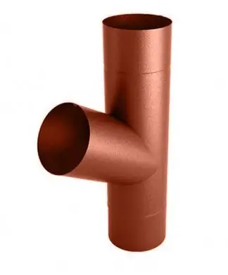 Тройник 60° Flamingo система 125/90 RAL 8004 Кирпичный