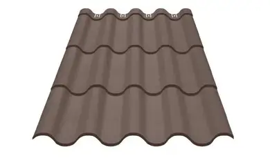 Металочерепиця GOOD ROOF PREMIUM Roof 350/30,матполіестер 0,43-0,45мм Малайзія/В'єтнам/Індія/Корея RAL 8017 Коричневий