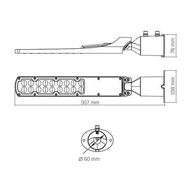 LED фонарь уличный IP65 SLE18 Videx 50W 5000Lm 5000K 220V(VL-SLE18-0505)