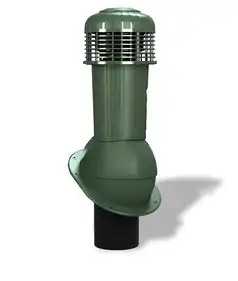 Вентиляционный выход с электровентилятором и отводом конденсата  Wirplast WiroVent NORMAL PLUS K90 Ø125/500 мм зеленый
