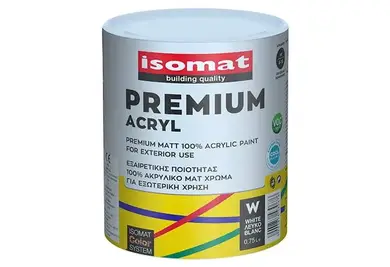 Матовая акриловая краска Isomat ISOMAT PREMIUM ACRYL 1 л, Base P