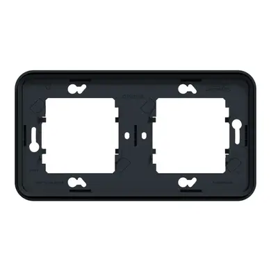 Рамка Schneider Electric 2-х кратна IP55 "MUREVA S" чорна (C2) 